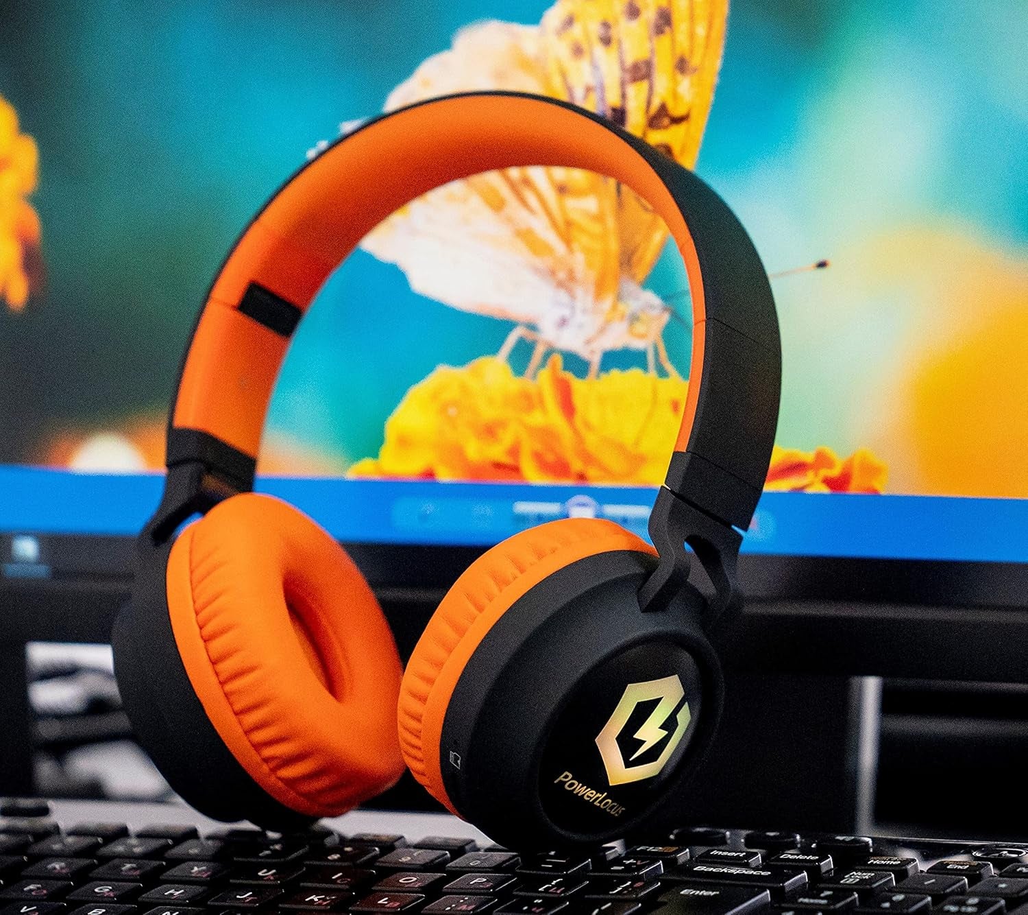 Kids Headphones Wireless, Bluetooth Headphones for Kids over Ear, LED Lights, 85Db Safe Volume Limit, Foldable, Micro SD Mode, Built-In and Line-In Microphone for Phones,Tablets,Laptop