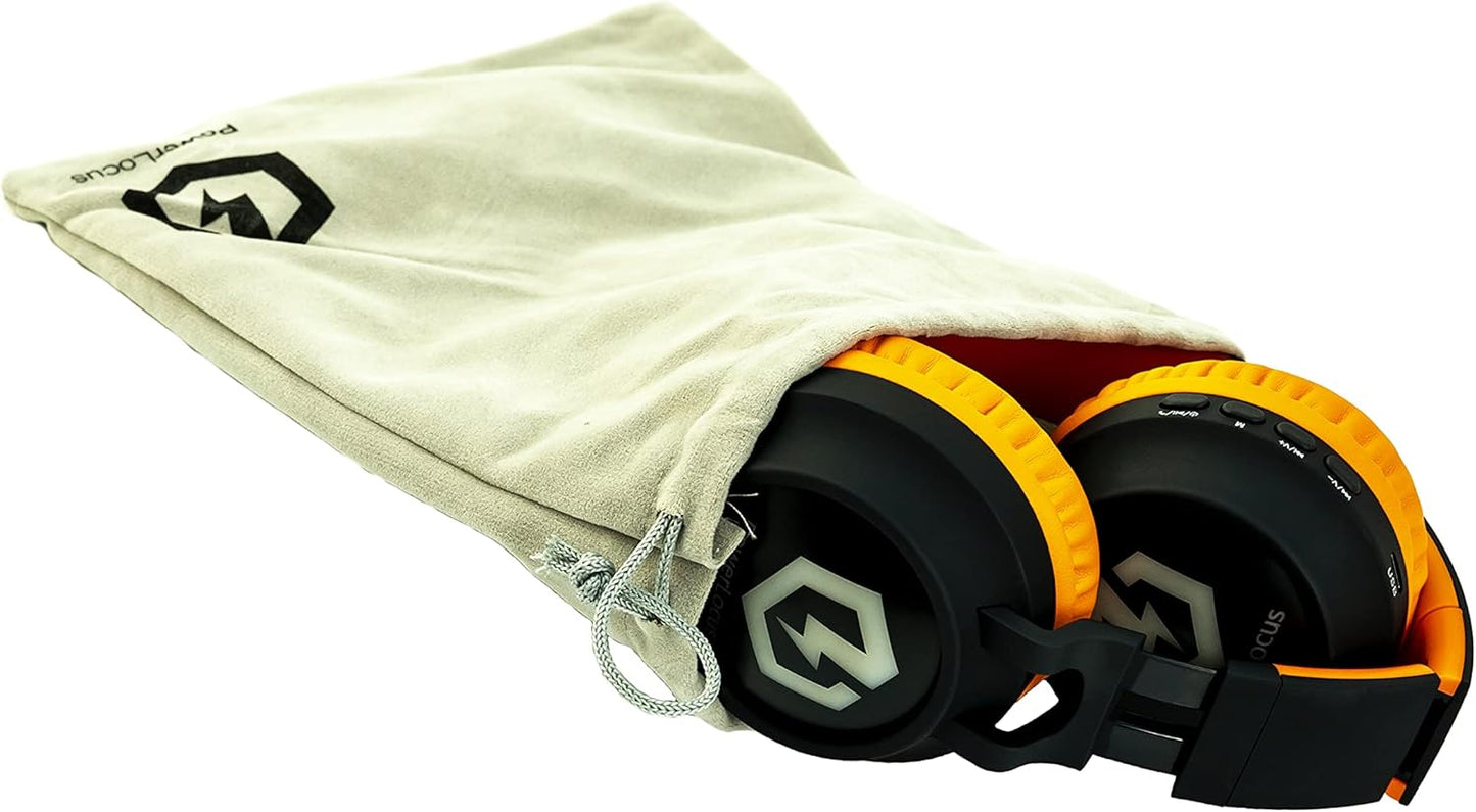 Kids Headphones Wireless, Bluetooth Headphones for Kids over Ear, LED Lights, 85Db Safe Volume Limit, Foldable, Micro SD Mode, Built-In and Line-In Microphone for Phones,Tablets,Laptop